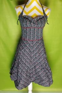 Vintage rockabilly halter dress M